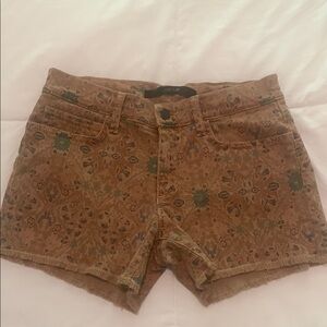 Joe's Jeans Brown Jean Shorts Distressed Pattern